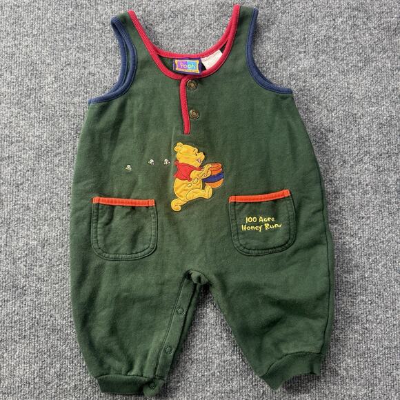 Vintage Disney Winnie the Pooh Romper 100 Acre Collection Embroidered Size 12 mo - Picture 1 of 7